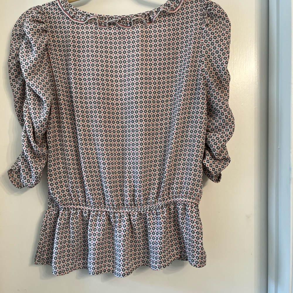 Max Studio Floral Ruffle Blouse - Picture 3 of 4
